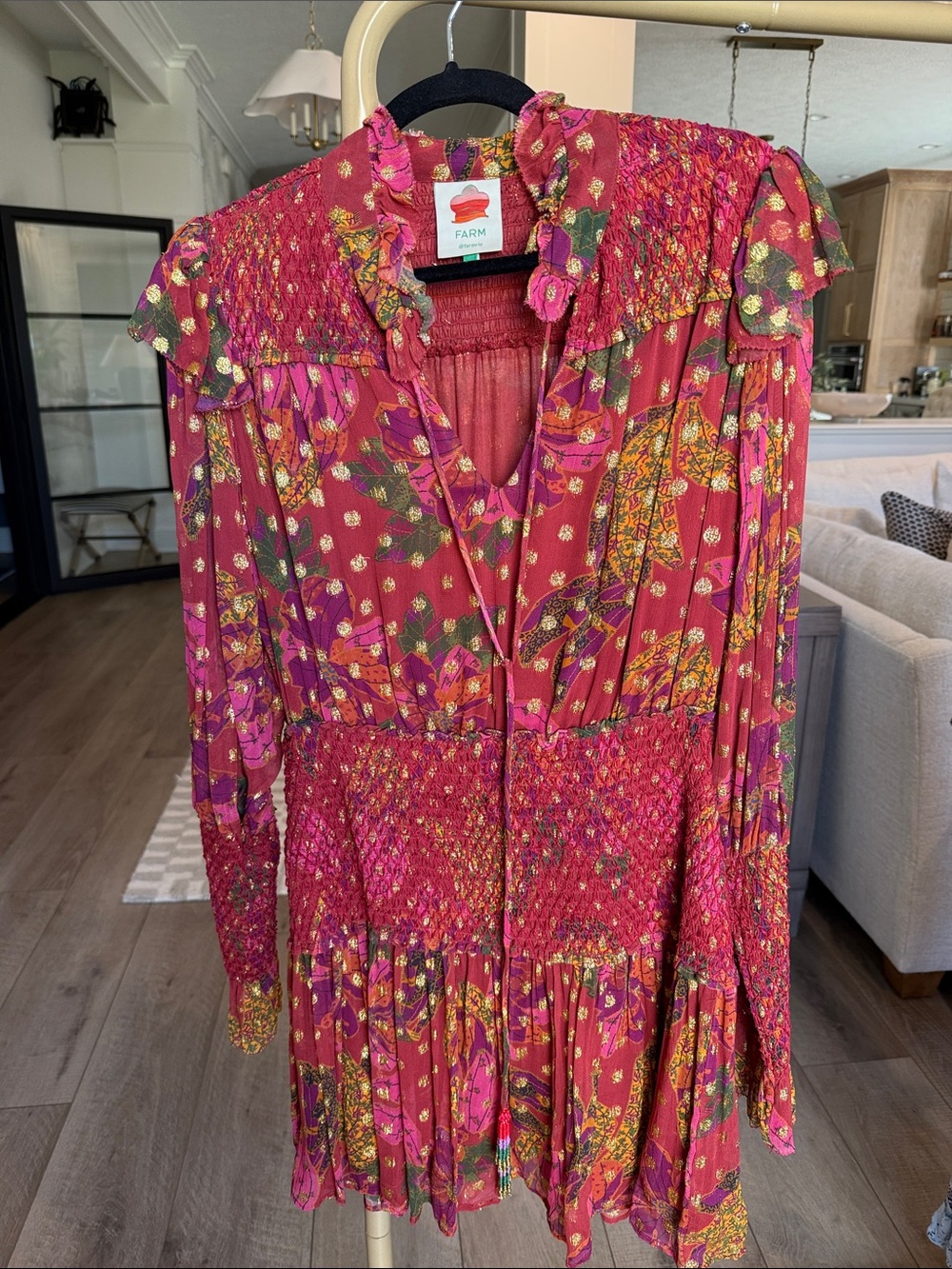 Farm Rio Banana Flowers Dress (M)